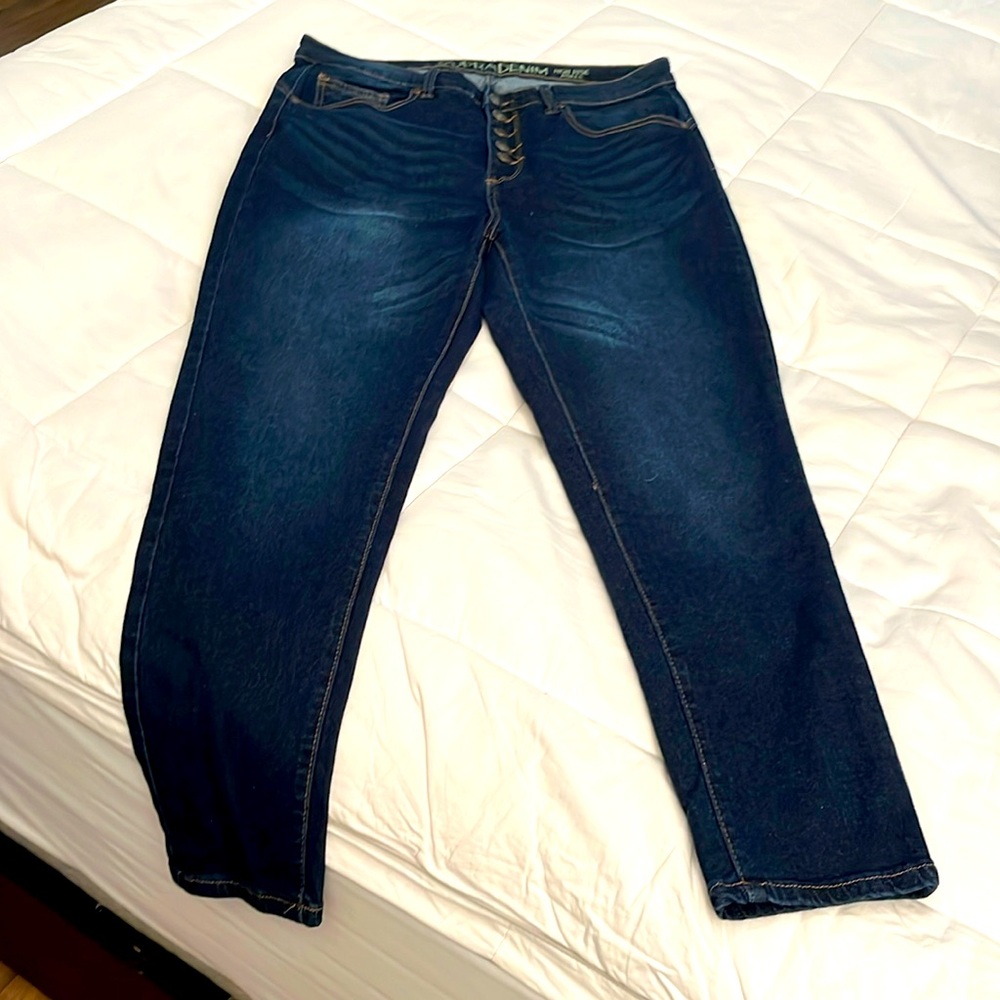 Supra denim, high-rise ankle jeans button up